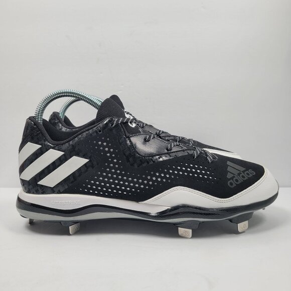 Adidas PowerAlley 4 Men's Black White Baseball Cleats Q16481 US Size 13 NWB - Picture 3 of 10